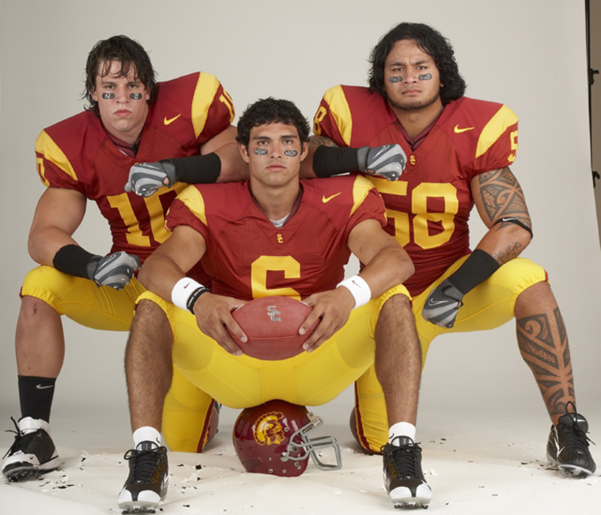 Brian Cushing, Mark Sanchez and Rey Maualuga