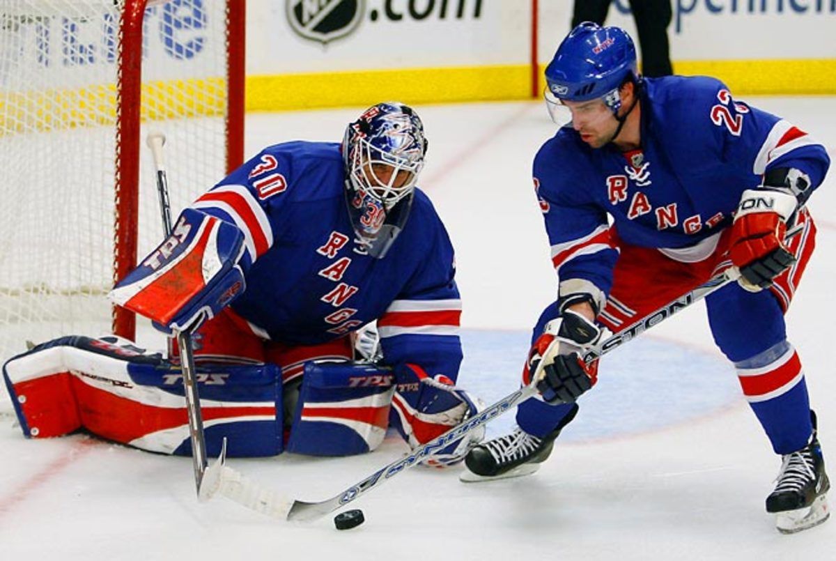 Henrik Lundqvist and Chris Drury