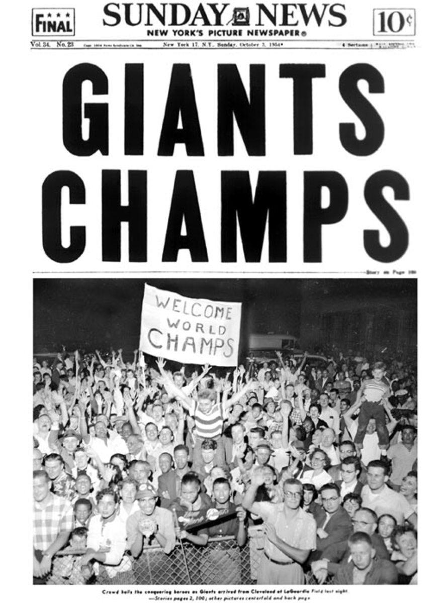 1955 PROGRAM CELEBRATES CHAMPS PHOTO 8X10 1954 NEW YORK GIANTS WORLD CHAMPS 
