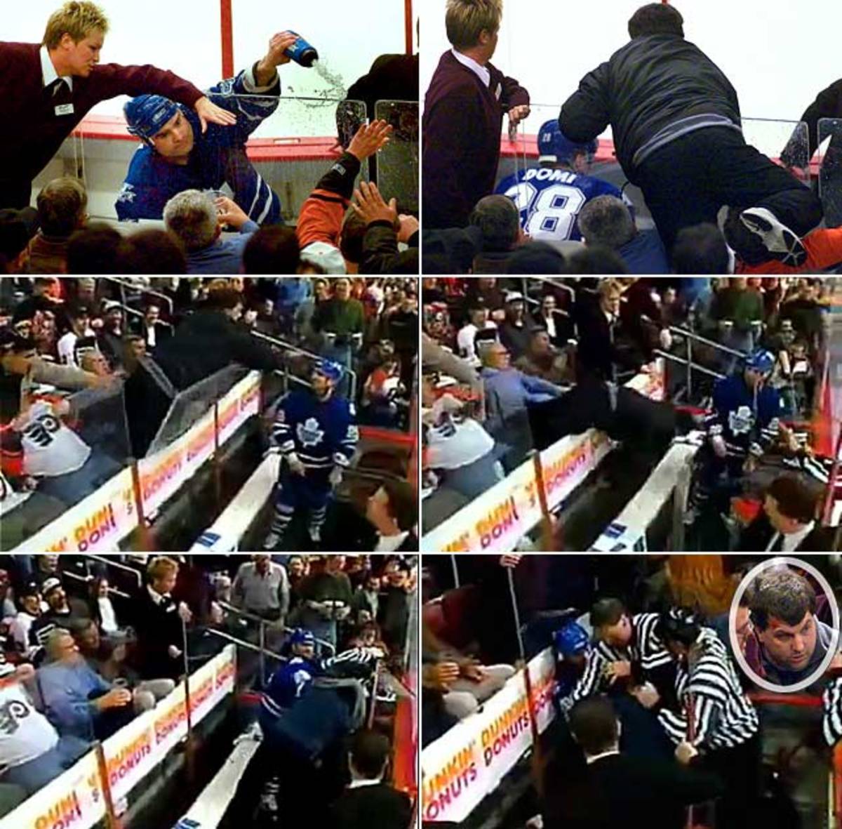 Tie Domi vs. Flyers fan