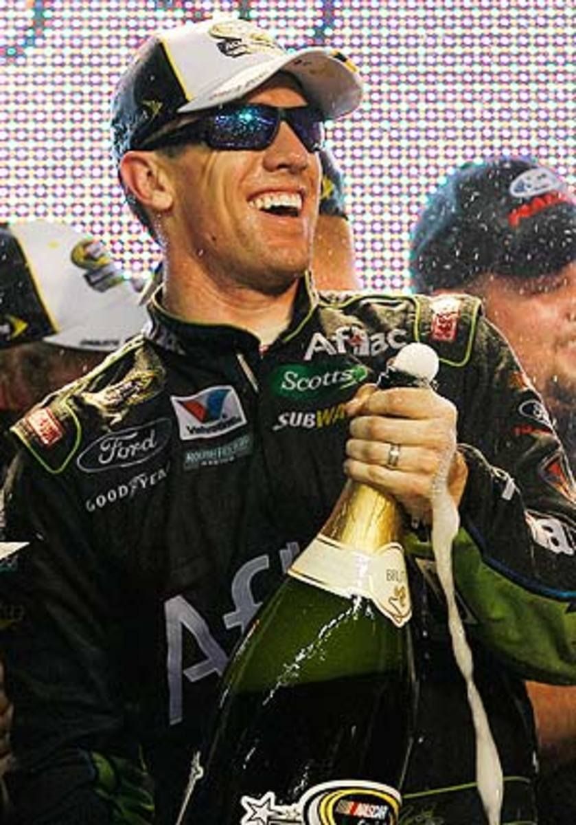 Carl Edwards hit Victory Lane in last year's All-Star Race.
