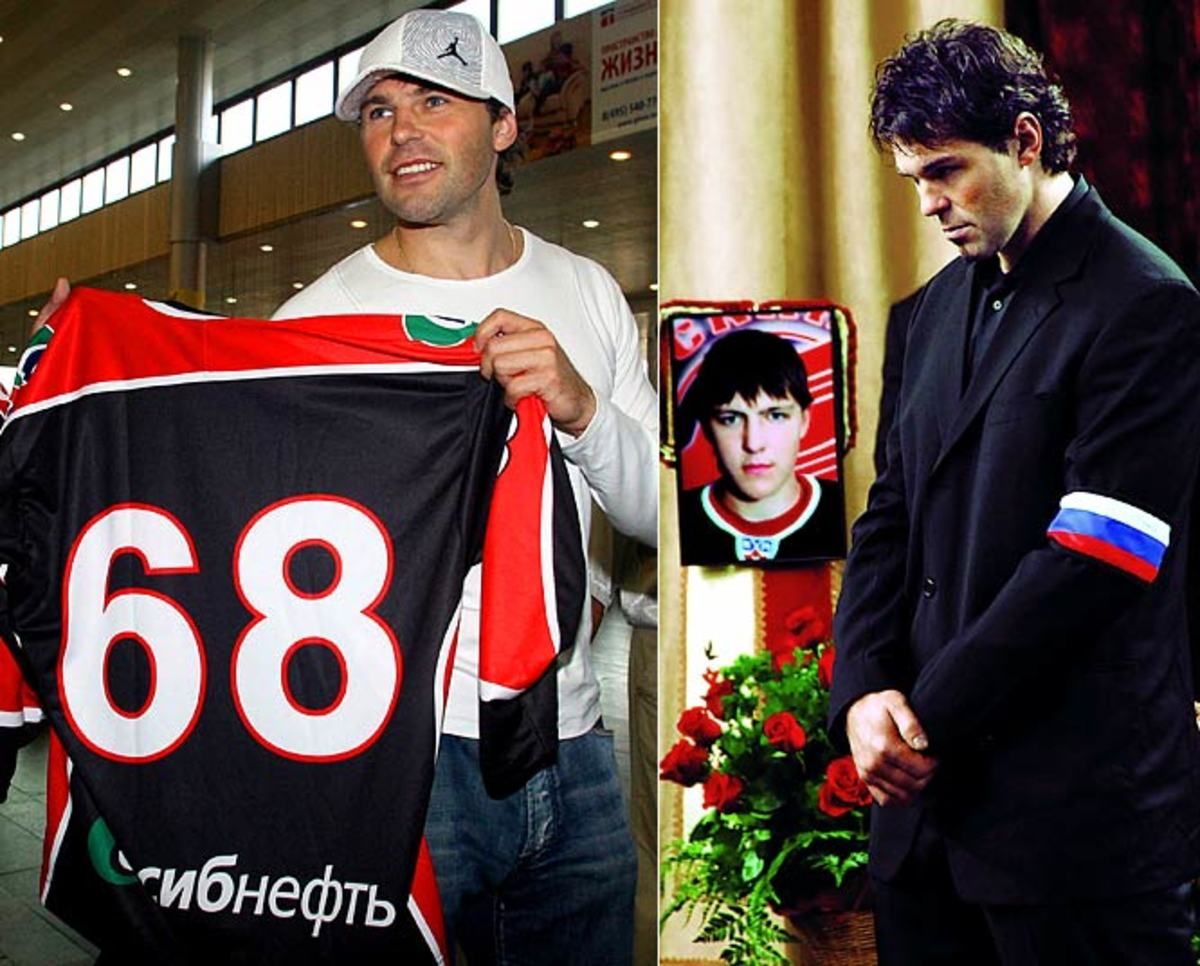 Jaromir Jagr leaves for Russia 