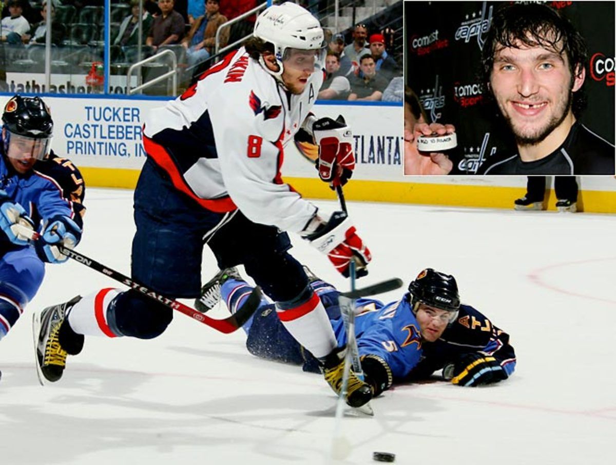 Alex Ovechkin scores his 60th goal