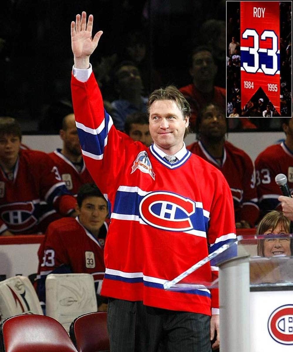 Canadiens honor Patrick Roy's number