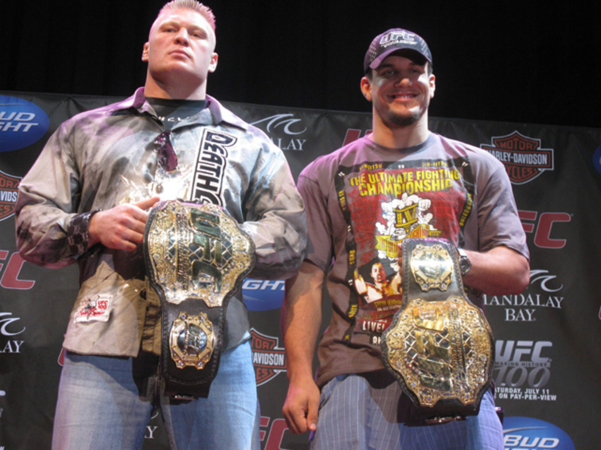 Brock Lesnar and Frank Mir
