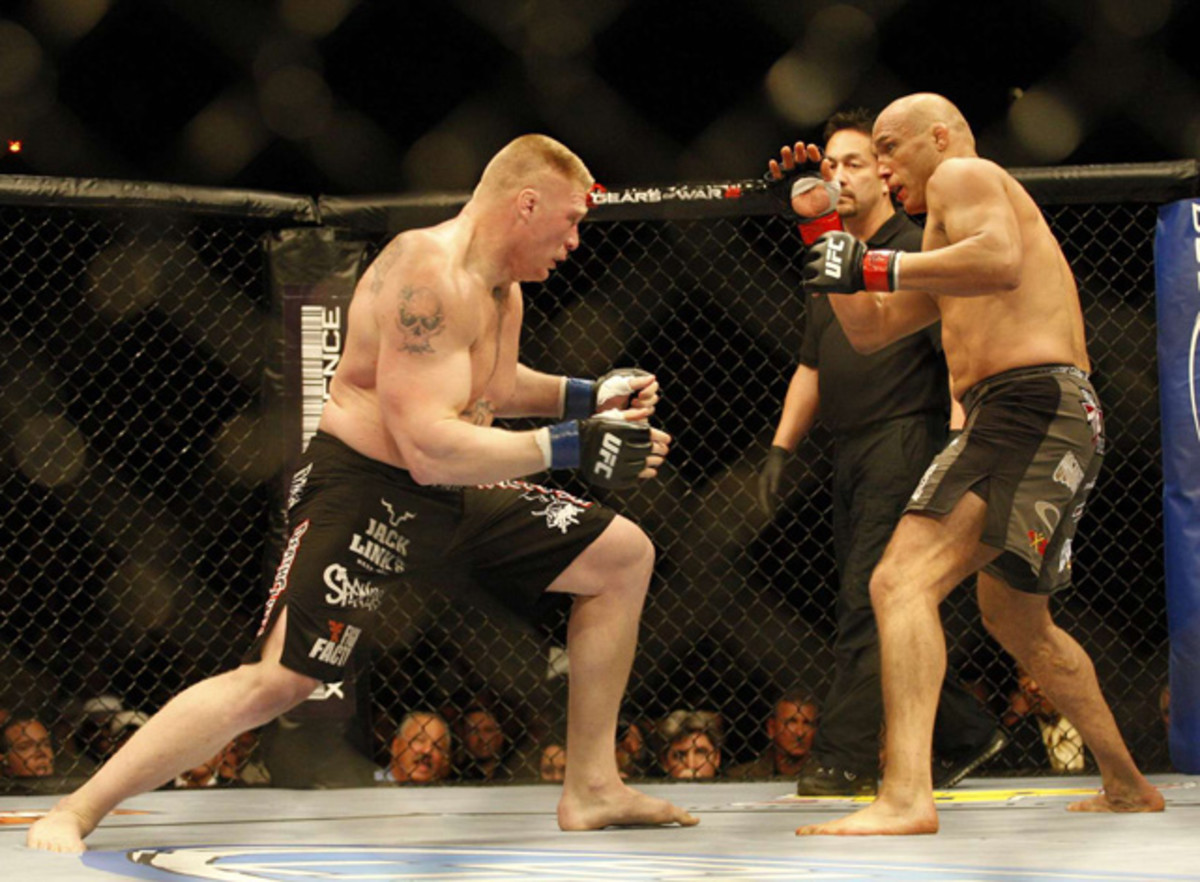 Randy Couture and Brock Lesnar