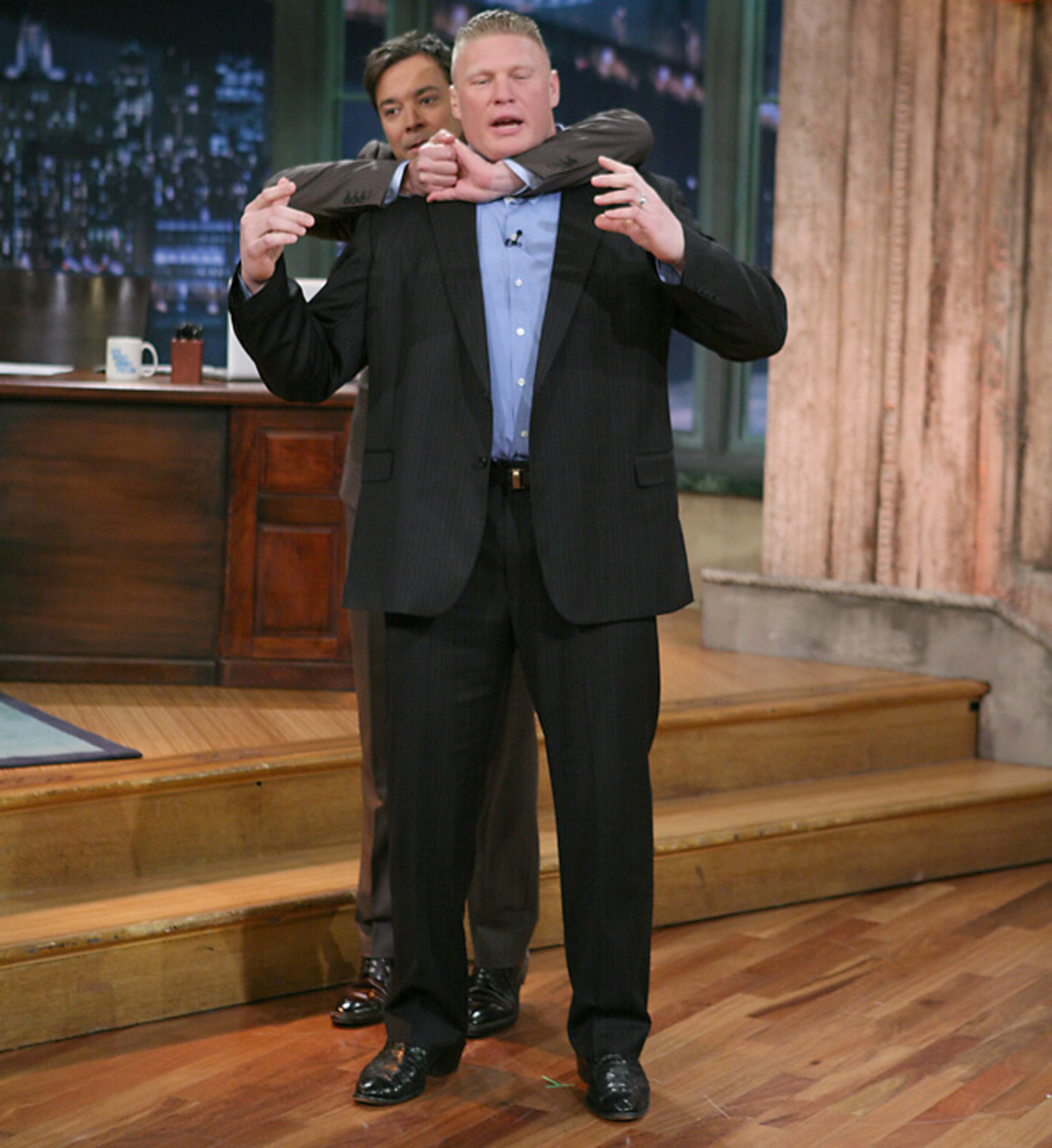 Brock Lesnar and Jimmy Fallon