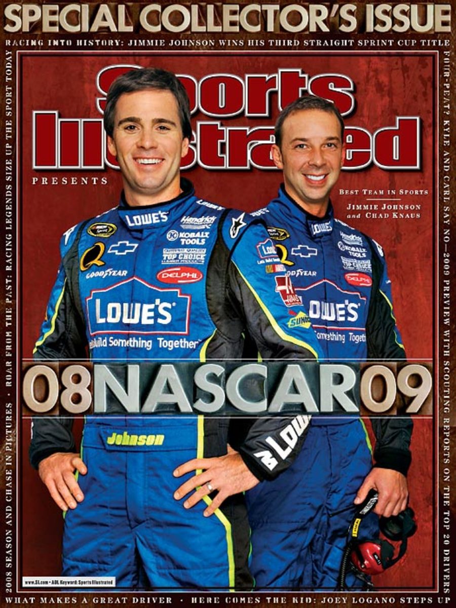 Jimmie Johnson with crew chief Chad Knaus