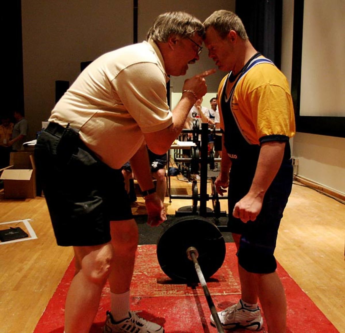 Coach Rick Stolze and John Holmes