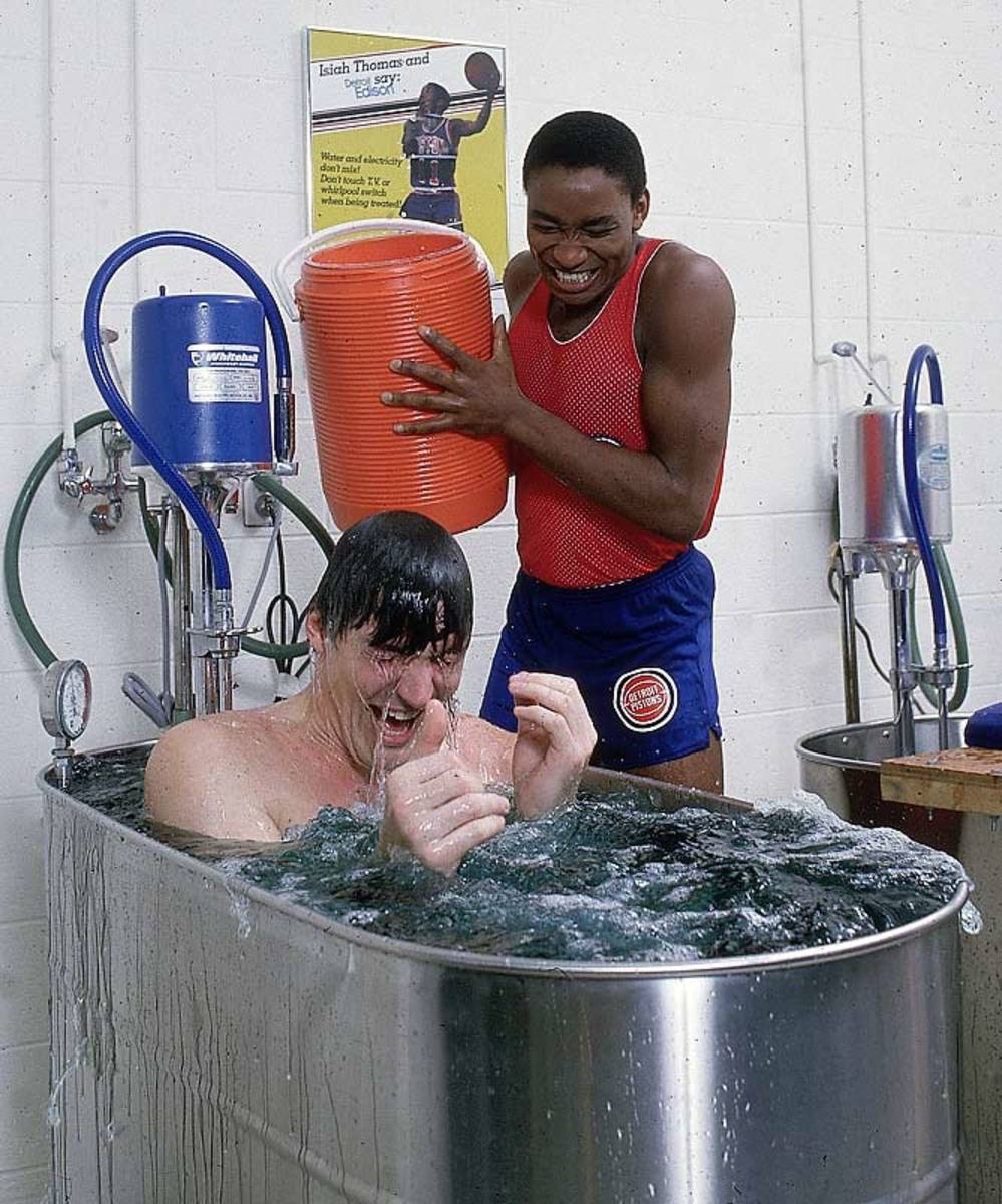 Bill Laimbeer and Isiah Thomas
