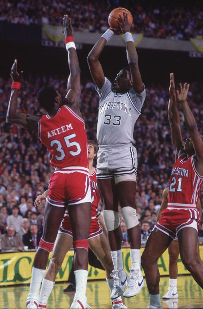 Pat Ewing and Akeem Olajuwon