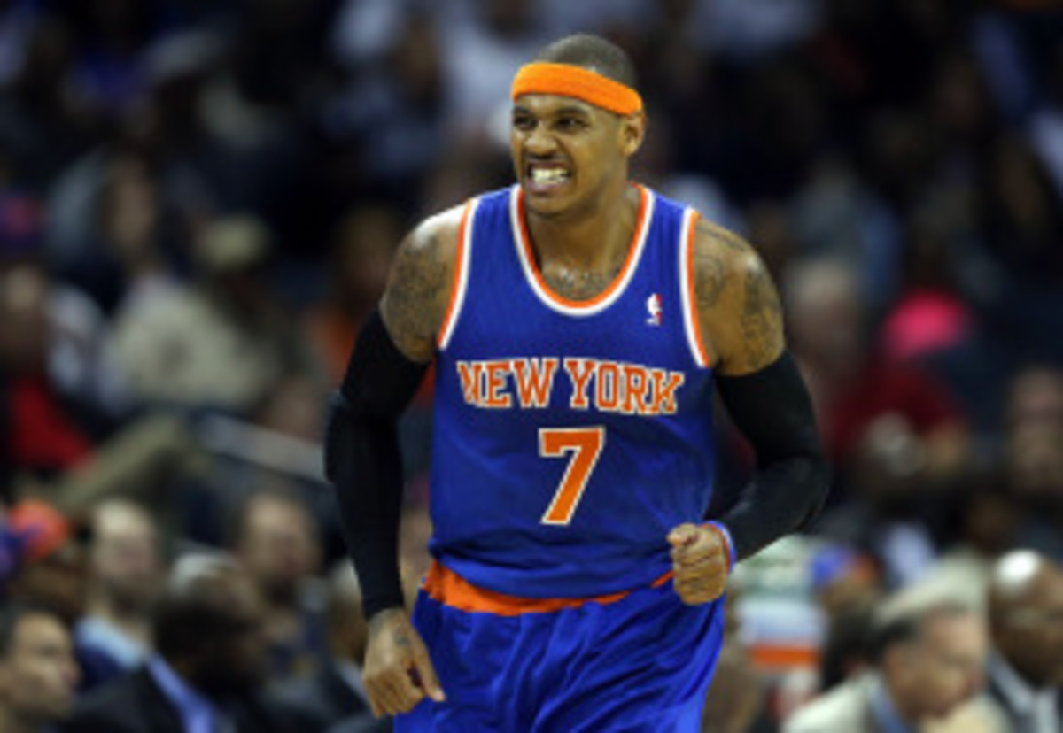 Knicks forward Carmelo Anthony said he's not sure if he'll be ready for tonight's game against the Heat. (Streeter Lecka/Getty Images)