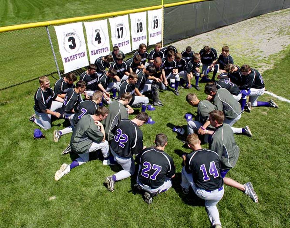 Bluffton University baseball players