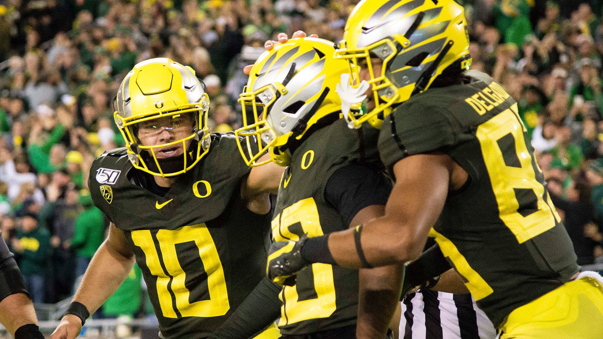 College football bowl projections playoff Oregon