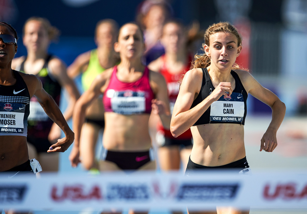 Cain during the 2013 USA Outdoor Championships in Des Moines, Iowa.