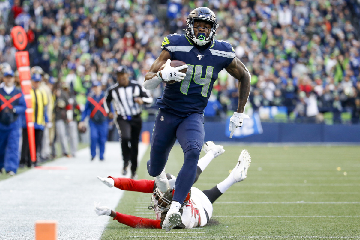 Seahawks receiver D.K. Metcalf was taken just seven spots after the Eagles took J.J. Arcega-Whiteside in the 2019 NFL Draft.