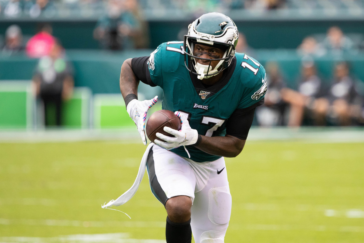 Eagles receiver Alshon Jeffery is inactive for his second game with an ankle injury