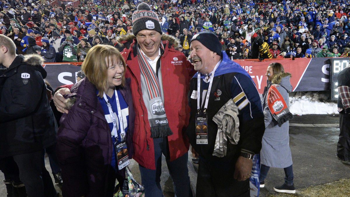 Winnipeg Blue Bombers fan Chris Matthew at the CFL Grey Cup