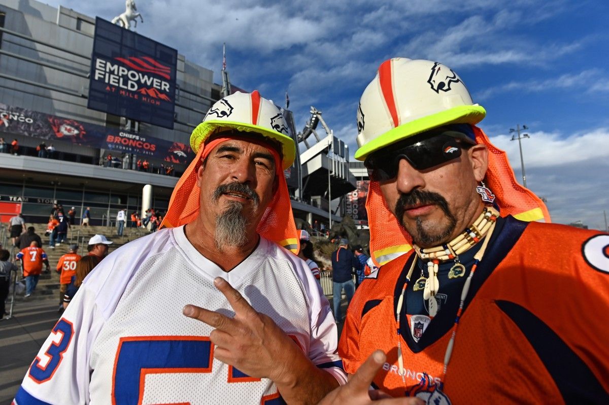 General view of Denver Broncos fans before the game against the Kansas City Chiefs at Empower Field at Mile High.