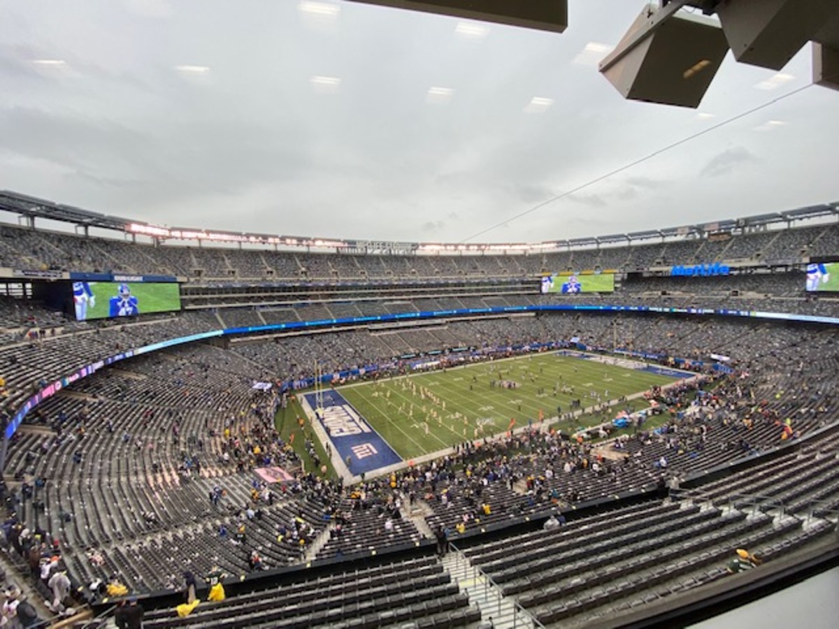 December 1, 2019. An empty MetLife Stadium 40 minutes prior to the Giants-Packers 1PM kickoff.