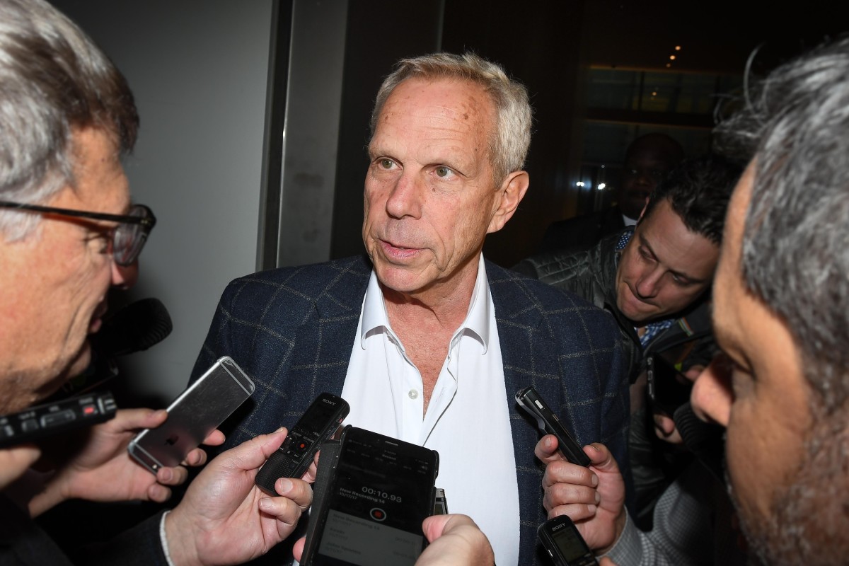 Oct 17, 2017; New York, NY, USA; New York Giants chairman and executive vice president Steve Tisch attends the NFL owners meeting at Conrad Hotel.
