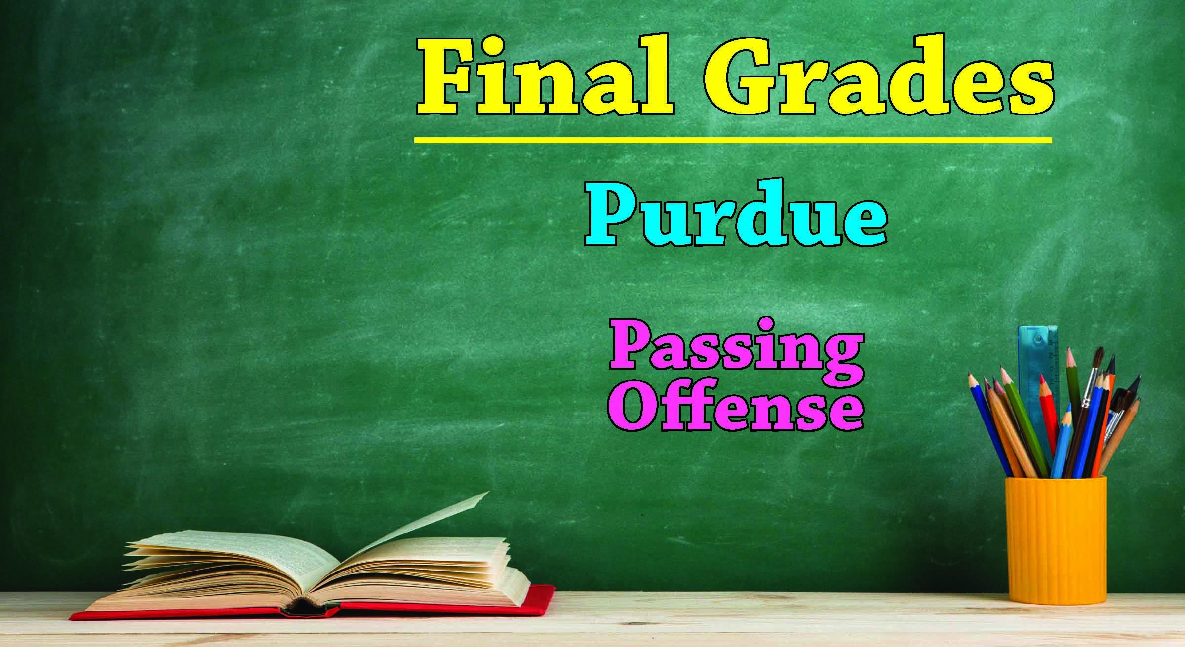 Final Grades Passing Offense Shines, Even With 3 Different QBs
