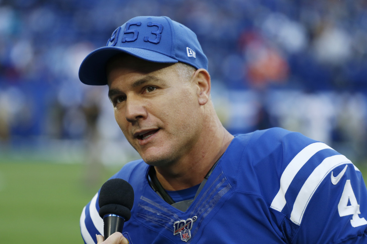 Kicker Adam Vinatieri, who has been ruled out for Sunday with a left knee injury, talks after making a game-winning field goal in an October home win over Denver.