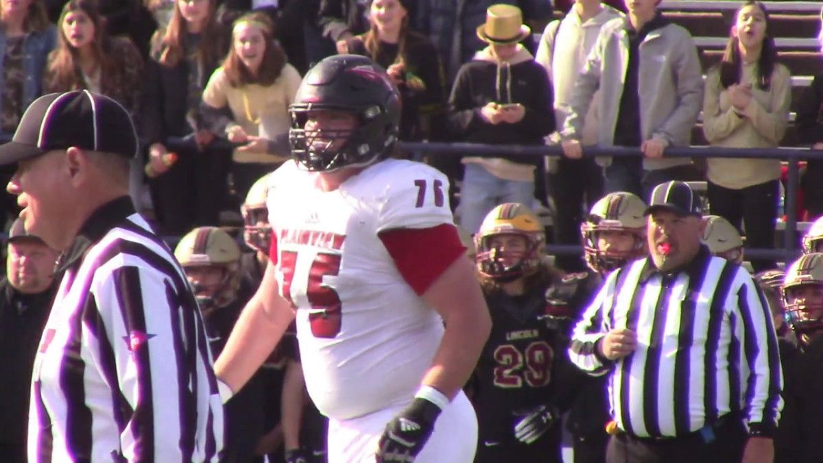 Eli Russ is a very large and mature sized freshman offensive lineman.