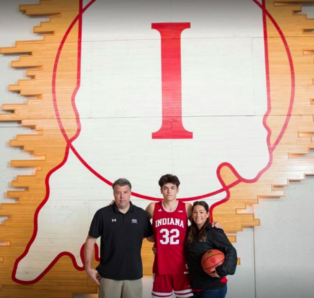 The Galloways during Trey's official visit to Indiana.