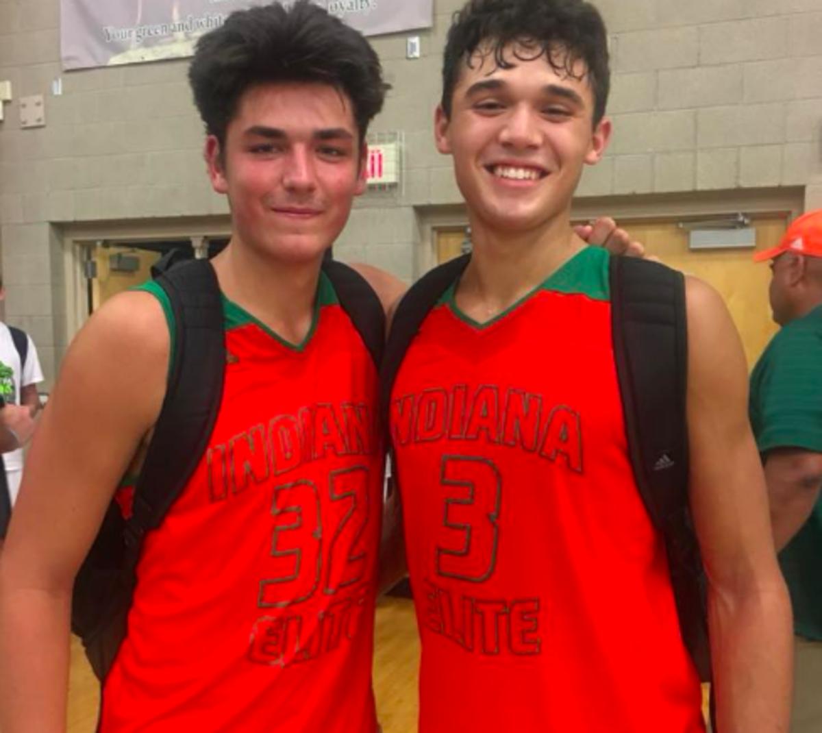 Trey Galloway (left) and Anthony Leal have become fast friends after playing AAU basketball together for years with Indiana Elite. 