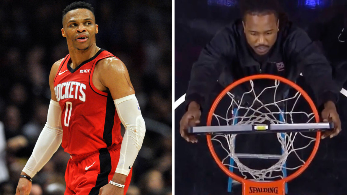 Rockets' Russell Westbrook asks for rim to be checked vs Clippers