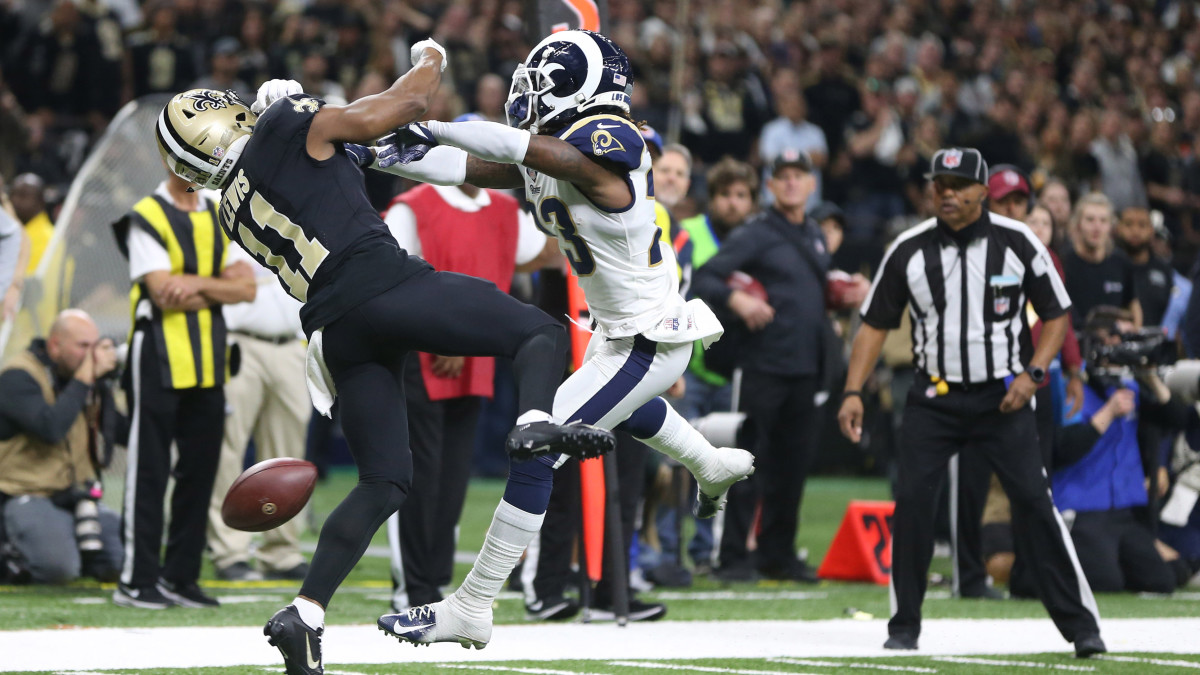 Nickell Robey-Coleman interferes with Tommylee Lewis in NFC Championship Game