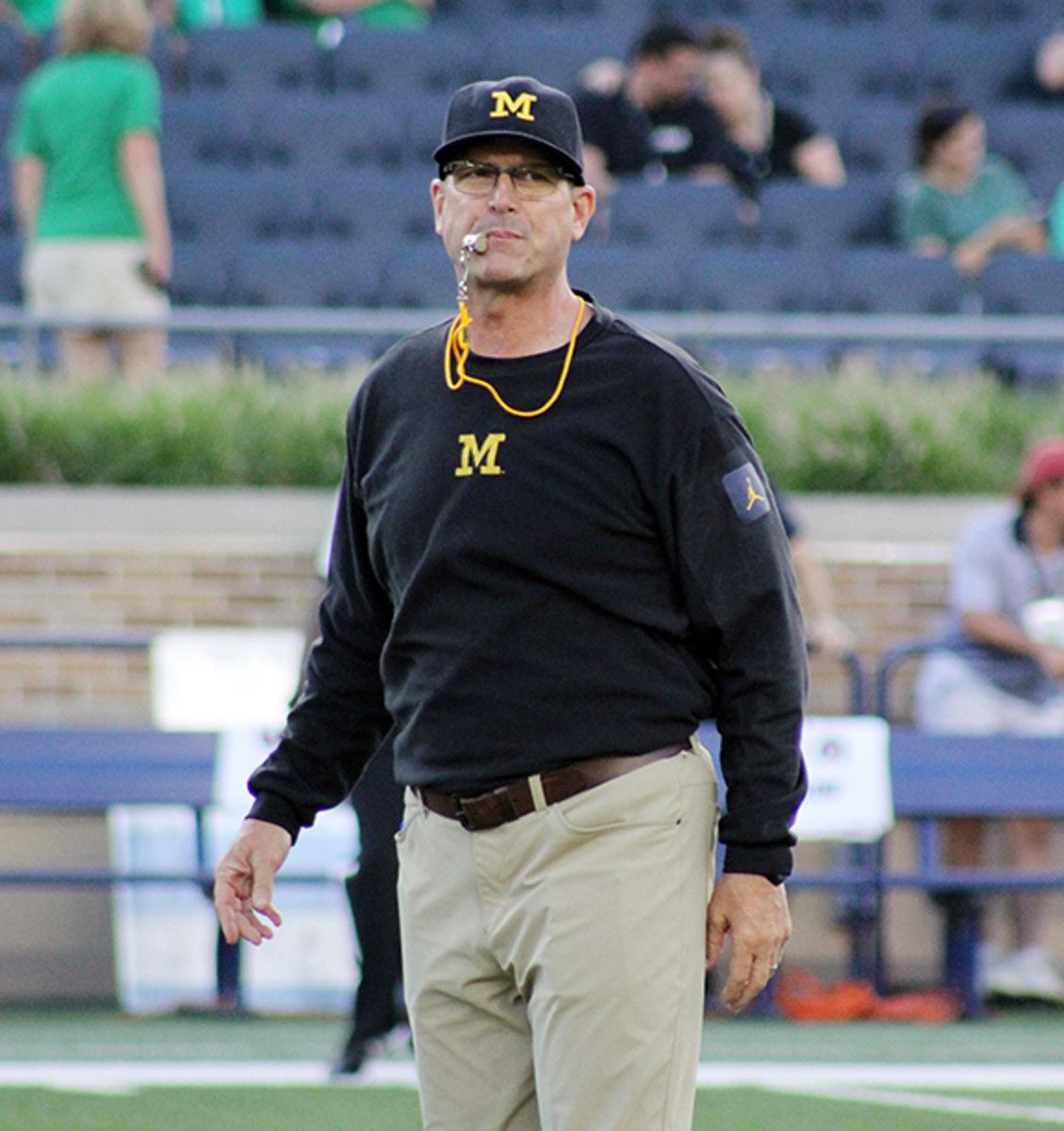 Michigan head coach Jim Harbaugh. (Photo by Matthew Postins/College Football America Yearbook).