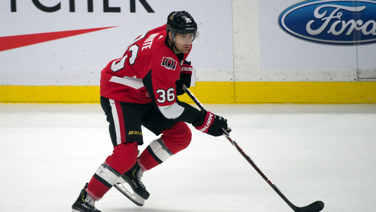 Colin White headbutted a goal into the net that would have tied the game for the Senators.