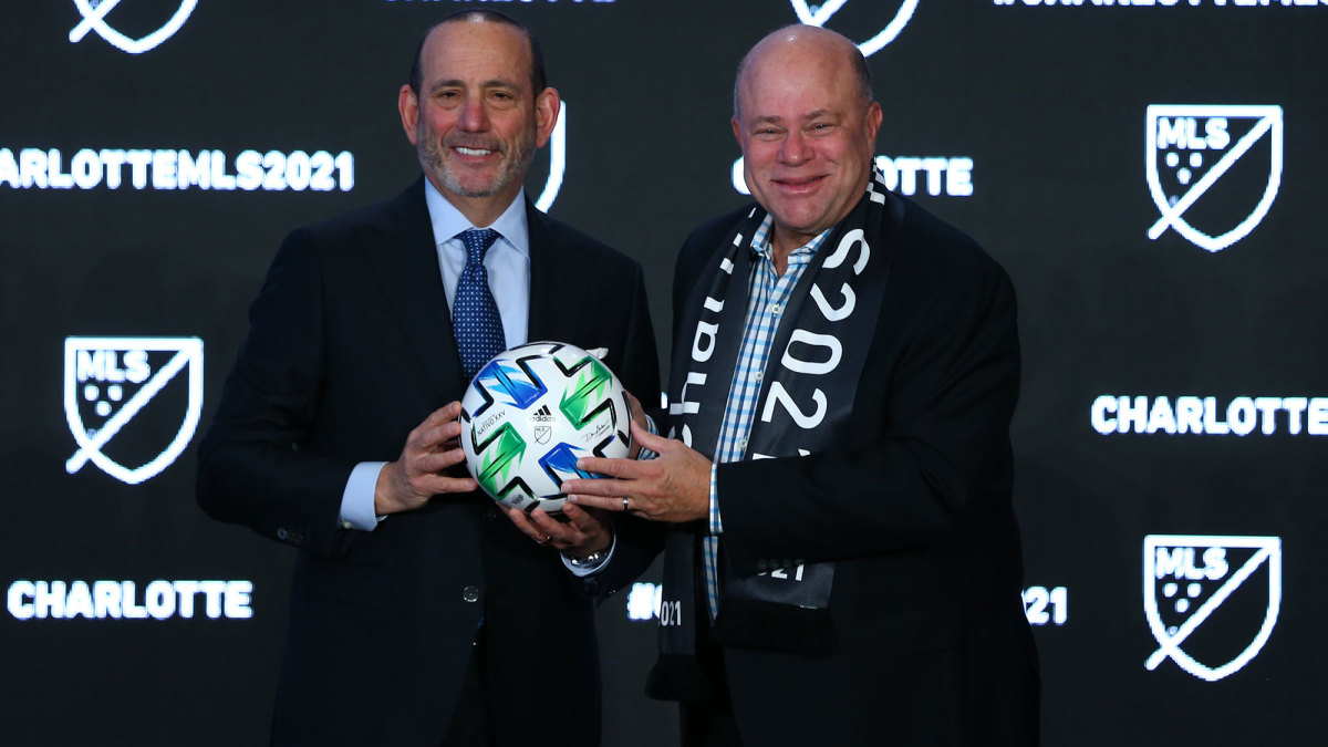 MLS commissioner Don Garber and Charlotte MLS owner David Tepper