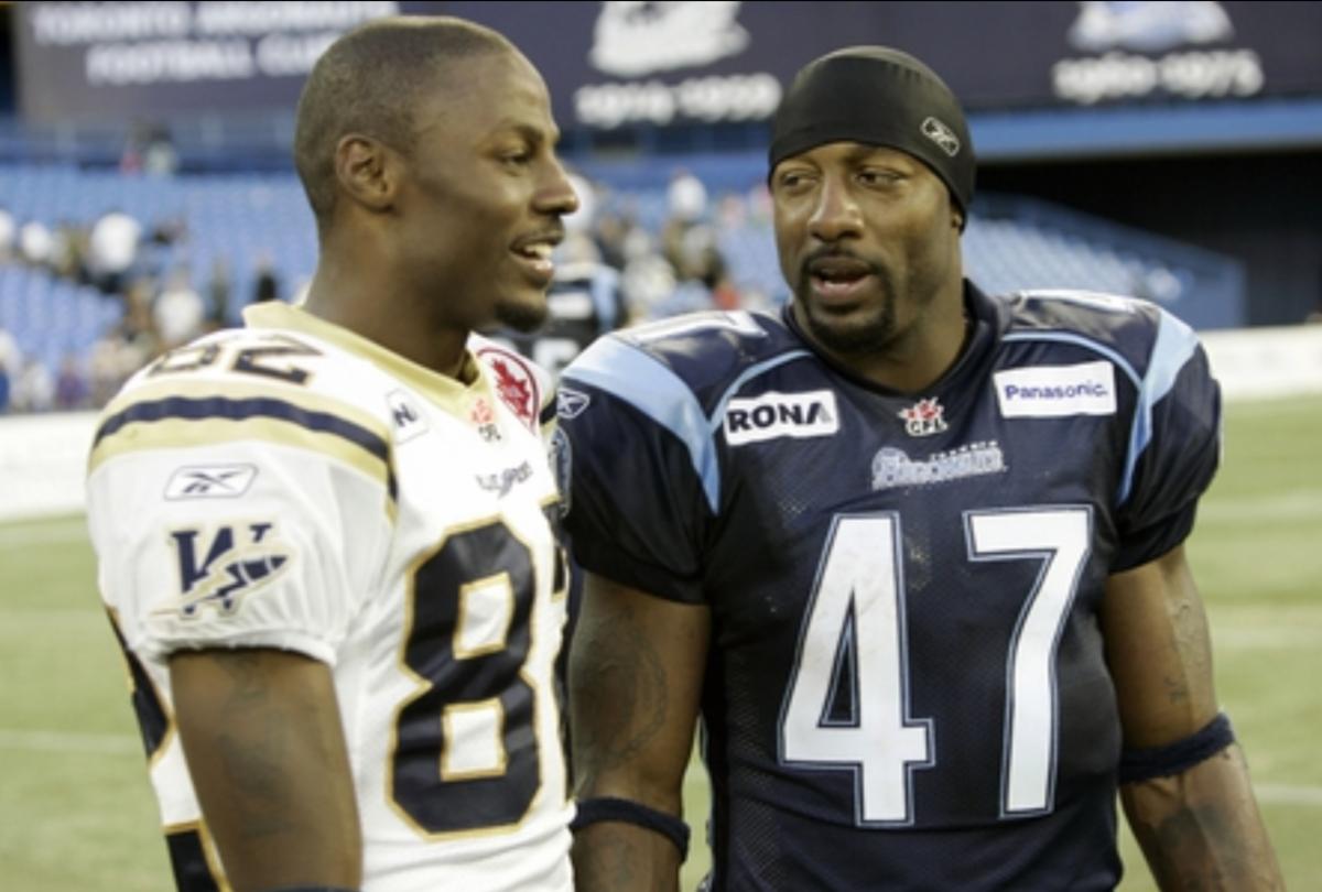 Terrence and Robert Edwards in their days in the CFL