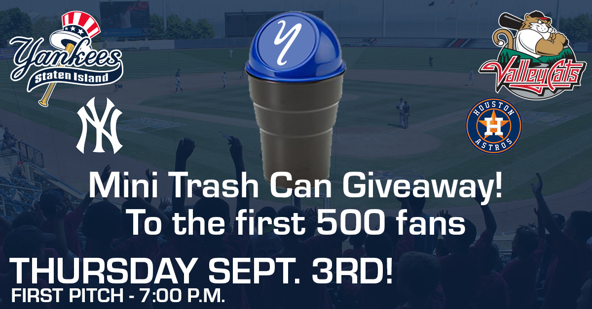 Staten Island Yankees to Give Away Miniature Trash Cans Sports