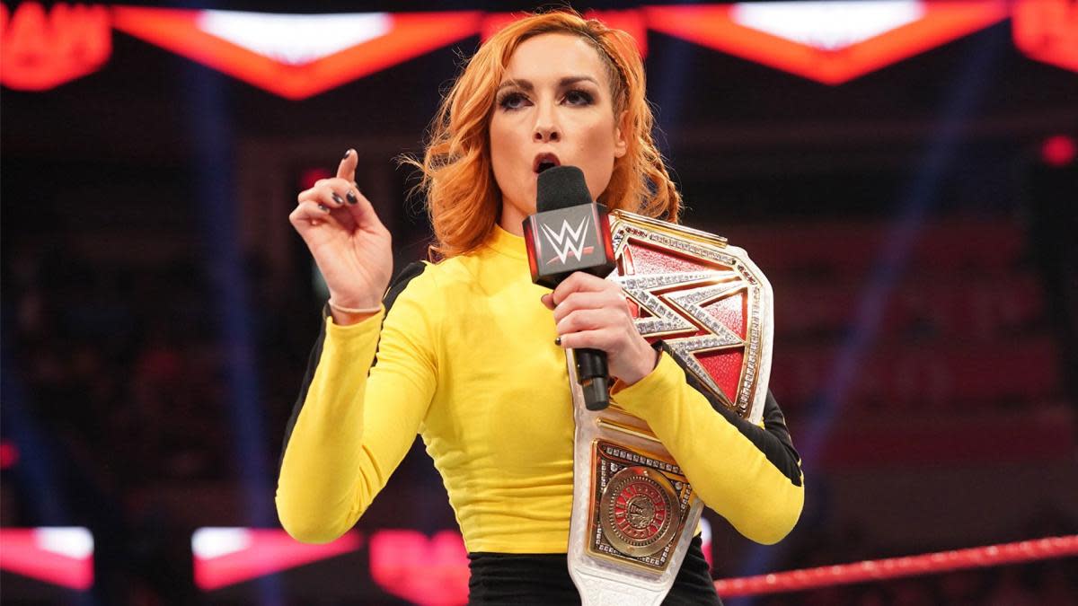 WWE's Becky Lynch in the ring on Raw