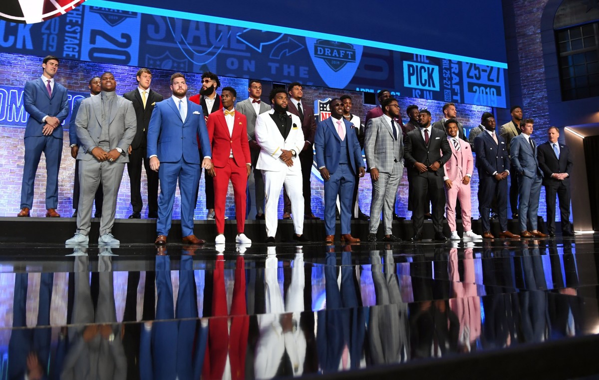 he 2019 Draft attendees prior to the first round of the 2019 NFL Draft in Downtown Nashville.