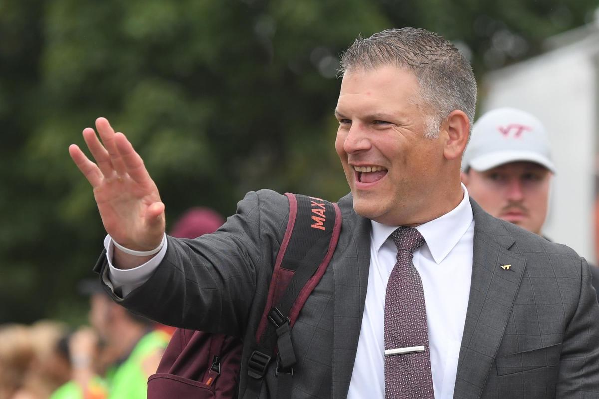 Virginia Tech head football coach Justin Fuente 