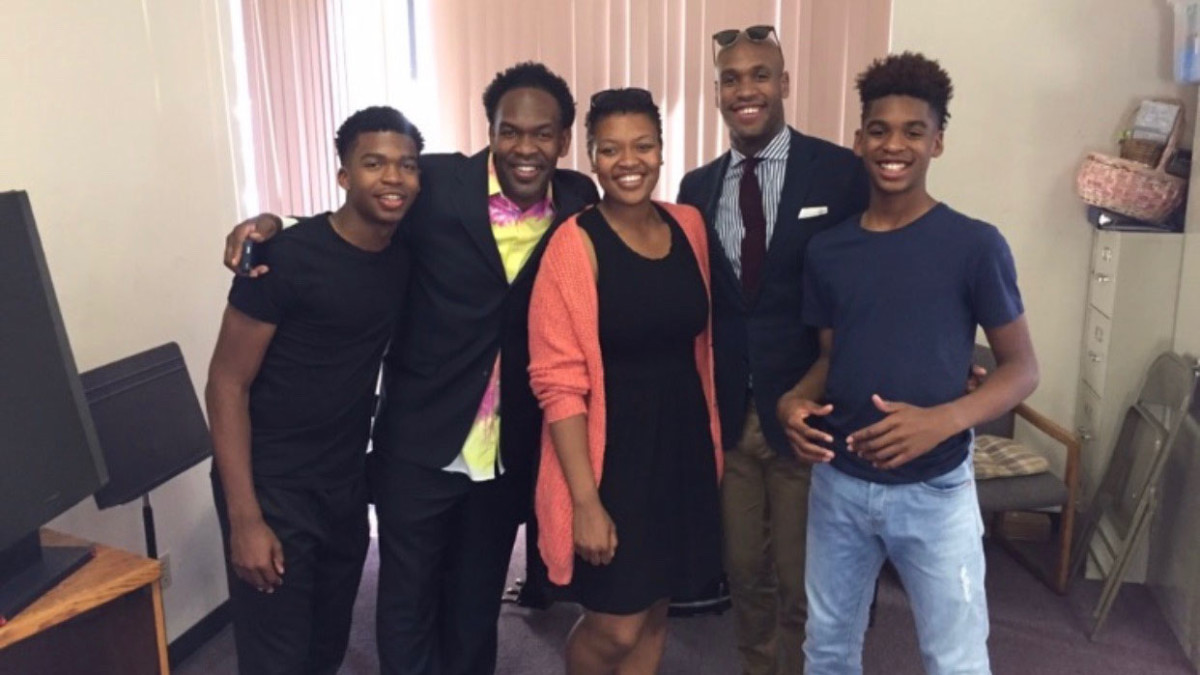 The Christophers (from left to right): Caleb, Laron, Paris, Patrick and Josh. 