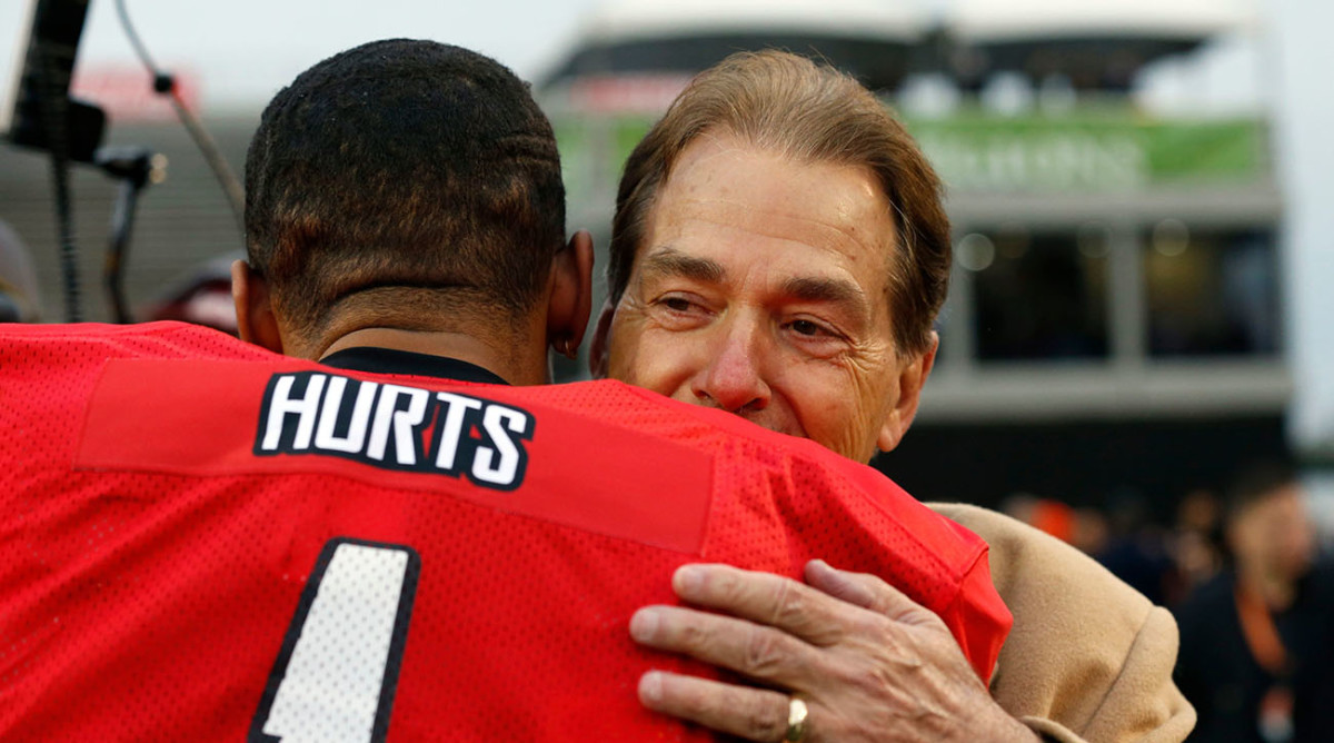 jalen-hurts-nick-saban-senior-bowl-reunion
