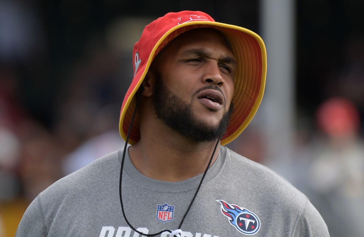 Tennessee Titans defensive end Jurrell Casey (99)during AFC practice for the 2018 Pro Bowl Experience at ESPN Wide World of Sports.