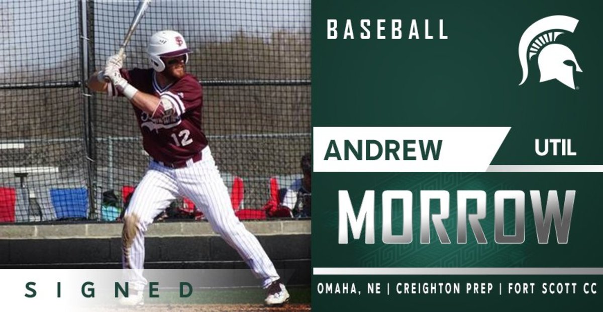 Andrew Morrow New Addition for  Michigan State baseball (PHOTO:  MSU SID)
