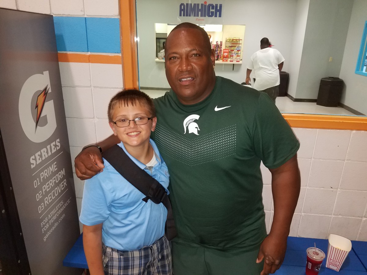 Duffy Carpenter and Spartan Nation ICON and college football Hall of Famer Lorenzo White.