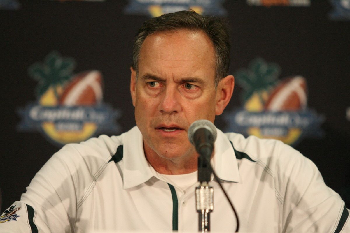 The Spartan Nation is fortunate to have Mark Dantonio at the helm of the football program. Photo courtesy of Bill Marklevits.