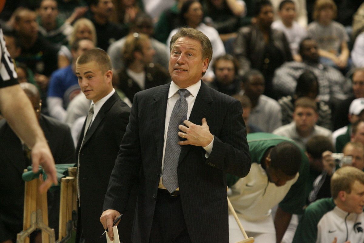 Tom Izzo is among the best on the court coaches in baskteball history. Photo courtesy of Mark Boomgaard.