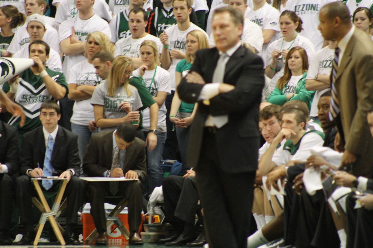 Don't bet against Izzo with one game for a banner on Sunday. Photo courtesy of Mark Boomgaard.