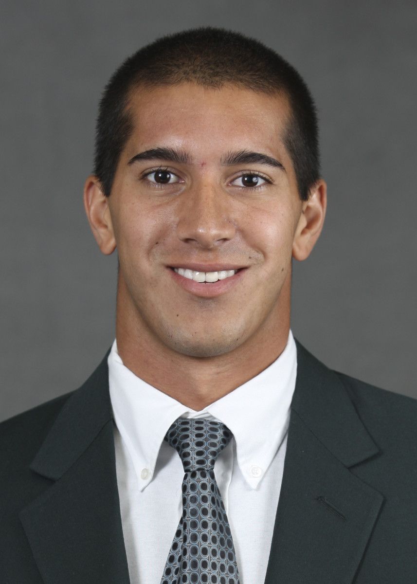 Linthicum is a solid TE who would start on most Big Ten teams. Photo courtesy of MSU SID.