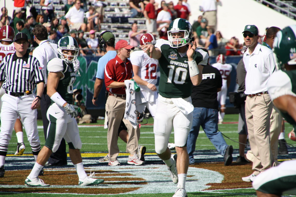 The Spartans open the spring optimistic about repeating as Big Ten Champs.  Photo courtesy of Mark Boomgaard.